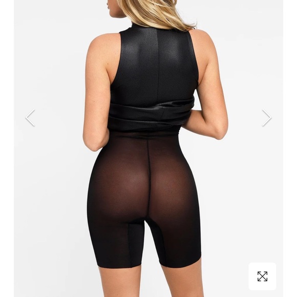 Popilush zipper shape wear pleather dress Medium - Picture 2 of 5